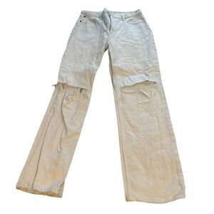 Abercrombie Ultra High Rise 90s Straight Jean size 29/8R in white